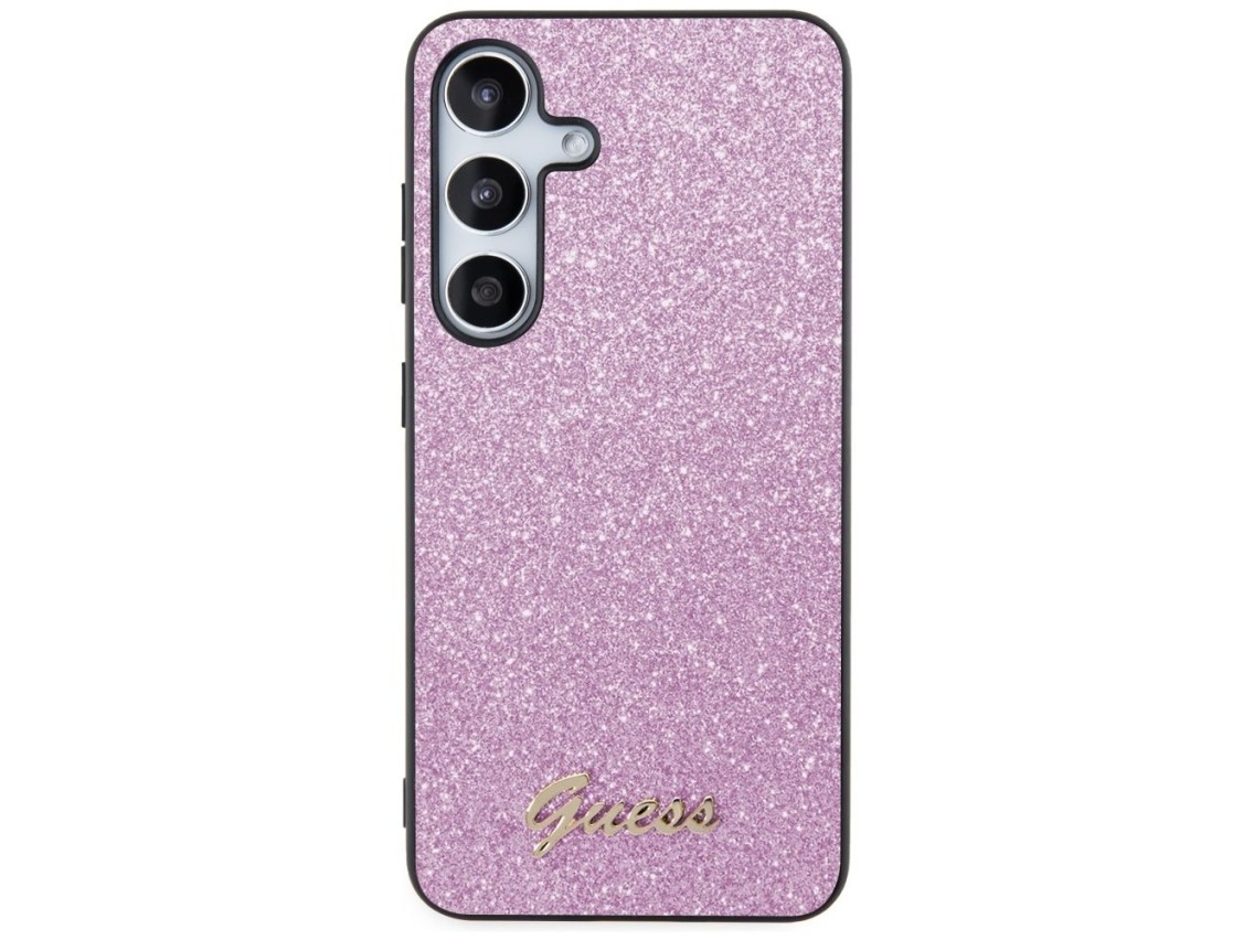 Funda Guess Glitter Script para Samsung Galaxy S24+ - morado