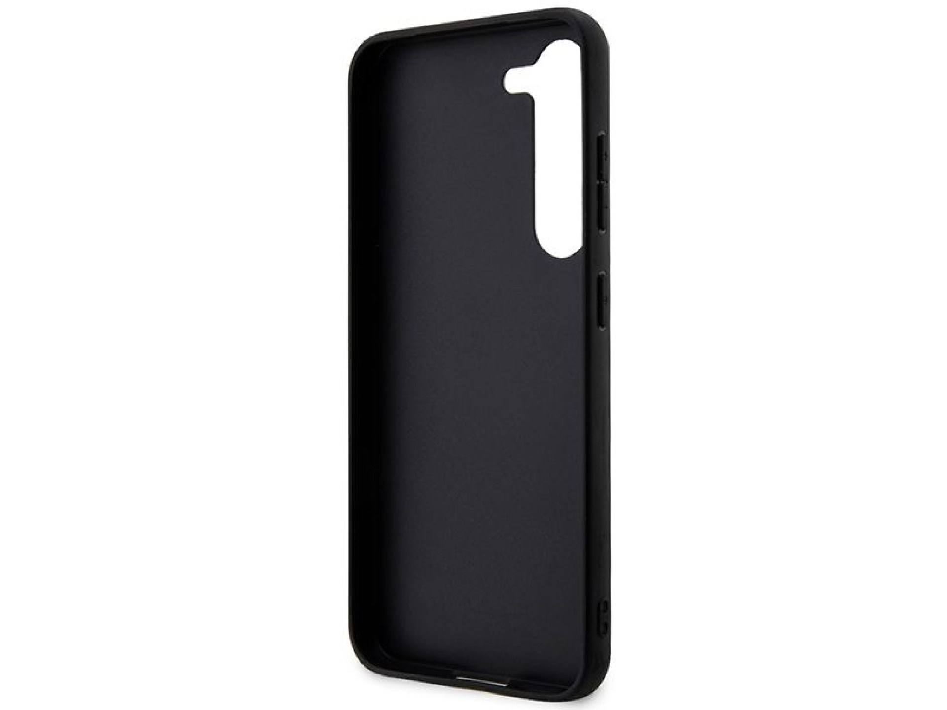 Funda Guess 4G con logo metálico grande para Samsung Galaxy A55 - negra