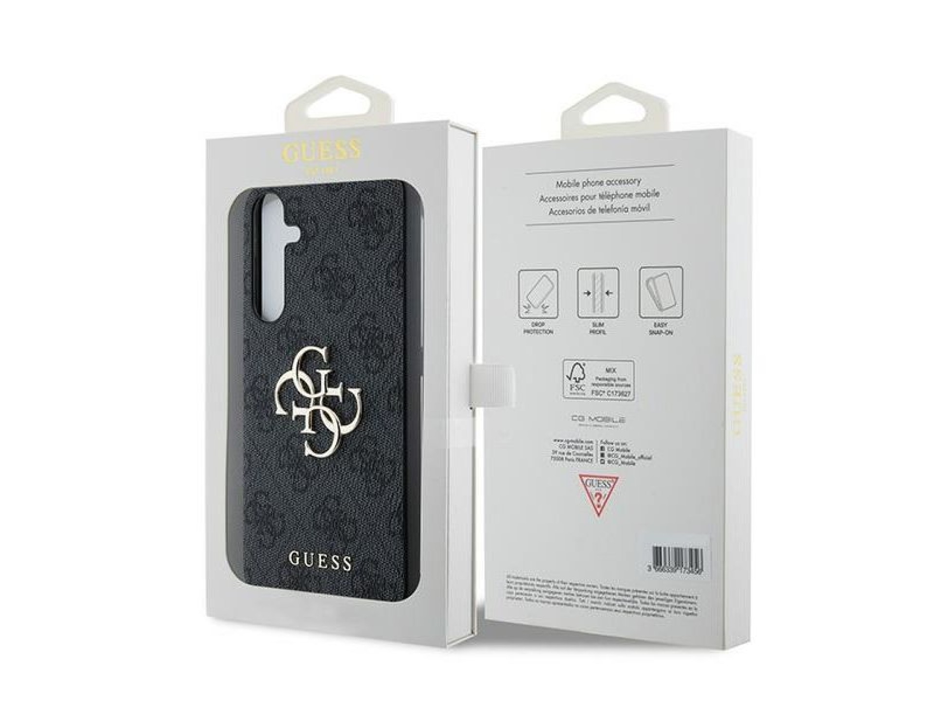 Guess 4G Big Metal Logo case for Samsung Galaxy A35 - black