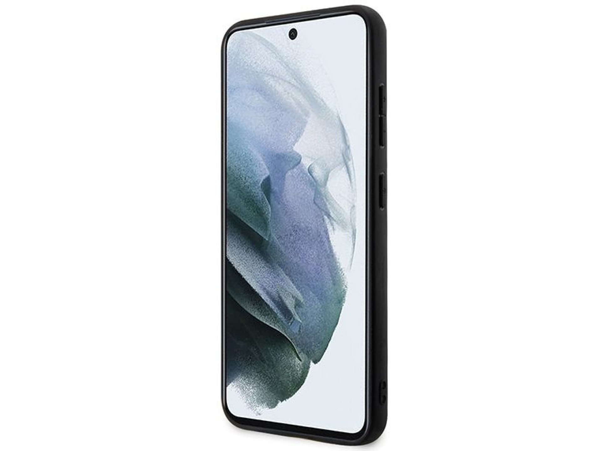 Funda Guess 4G con logo metálico grande para Samsung Galaxy A55 - negra