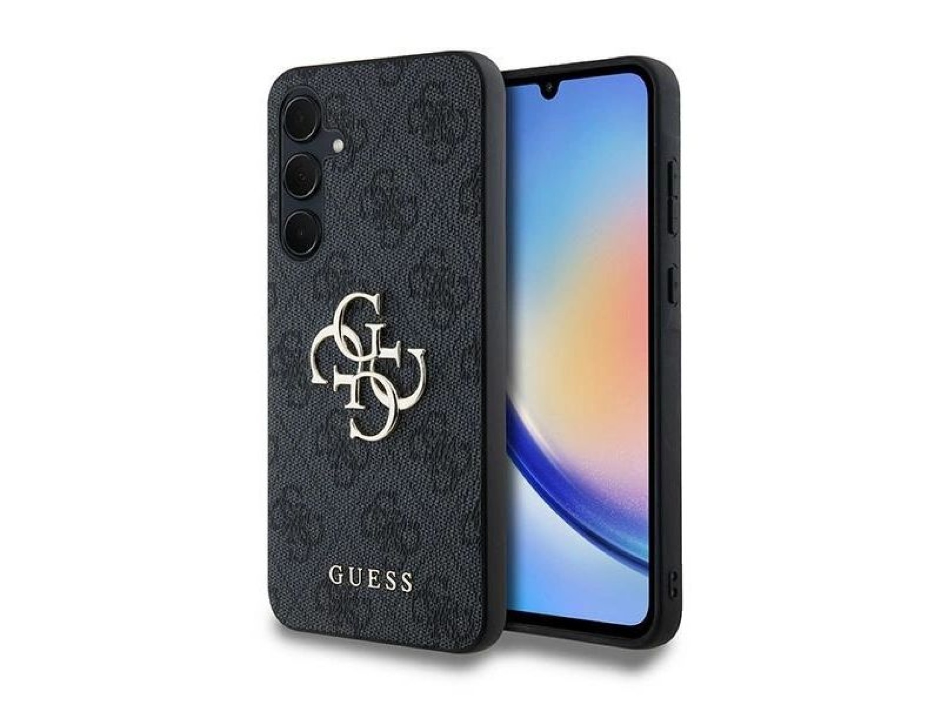 Guess 4G Big Metal Logo case for Samsung Galaxy A35 - black