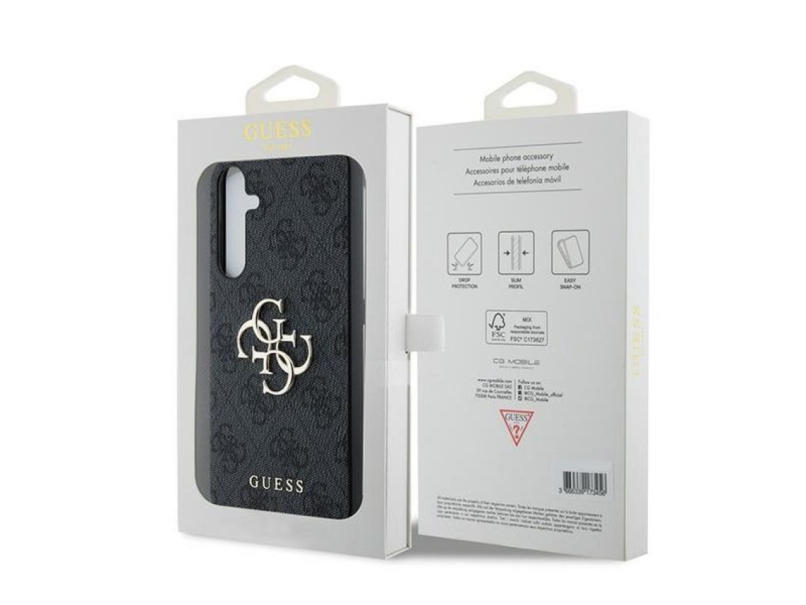Guess 4G Big Metal Logo case for Samsung Galaxy A35 - black