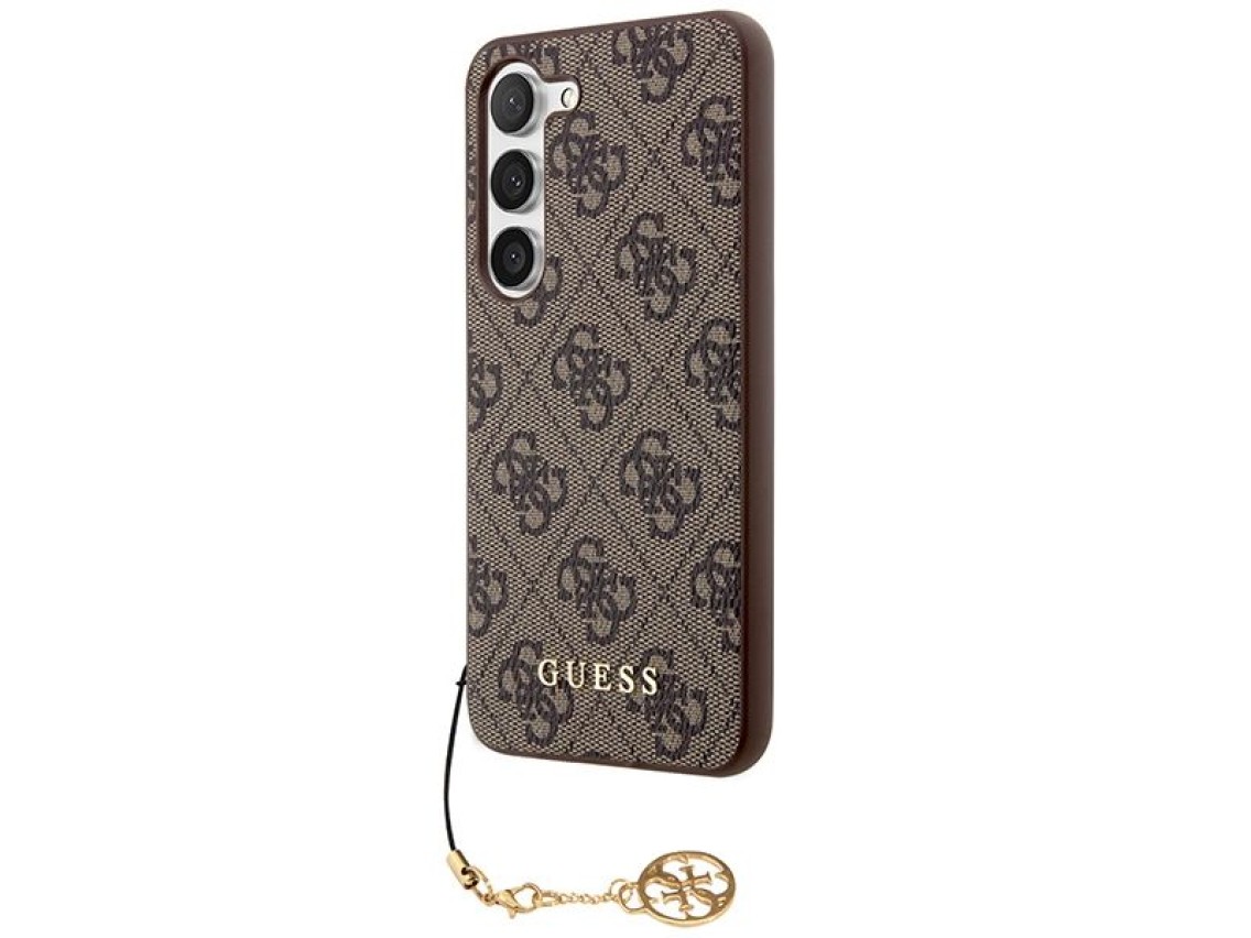 Capa Guess 4G Charms Collection para Samsung Galaxy A35 - marrom