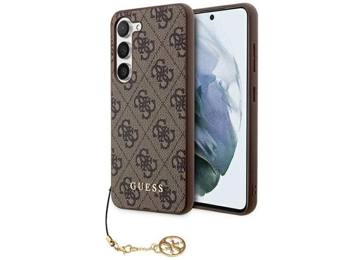 Capa Guess 4G Charms Collection para Samsung Galaxy A35 - marrom