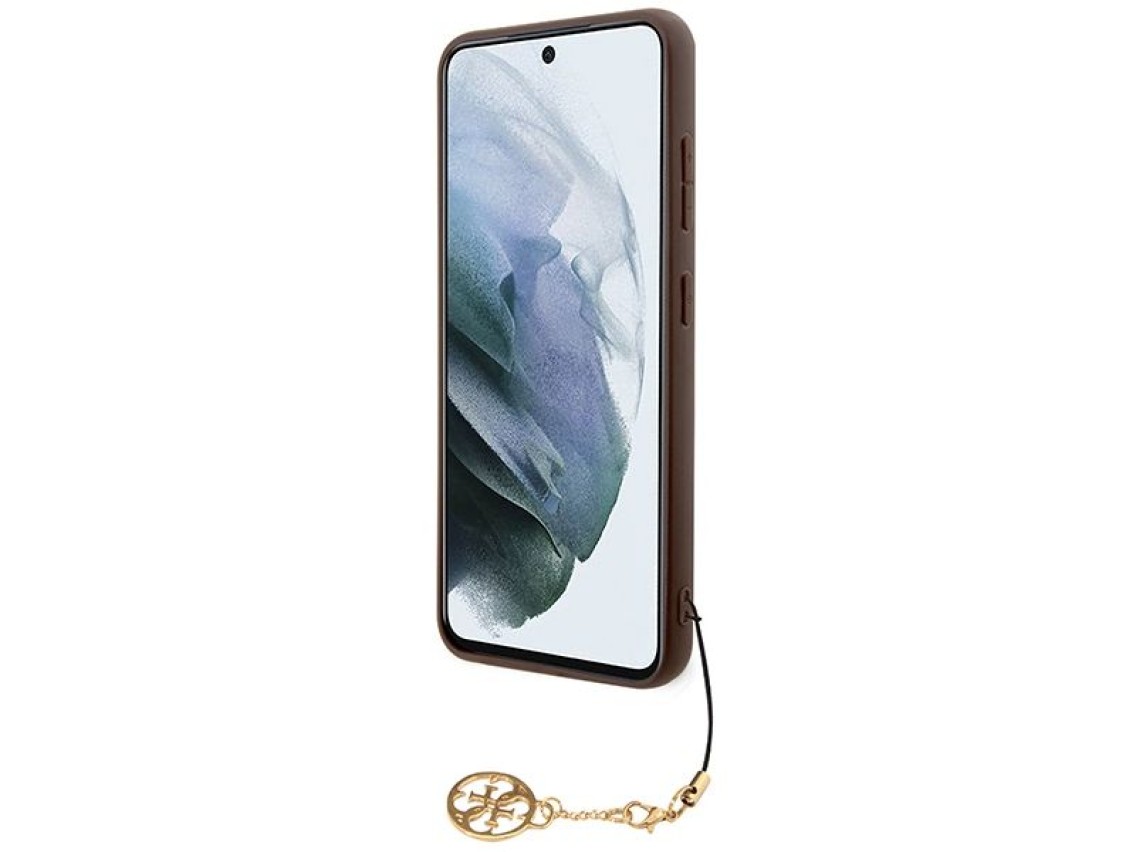 Capa Guess 4G Charms Collection para Samsung Galaxy A35 - marrom