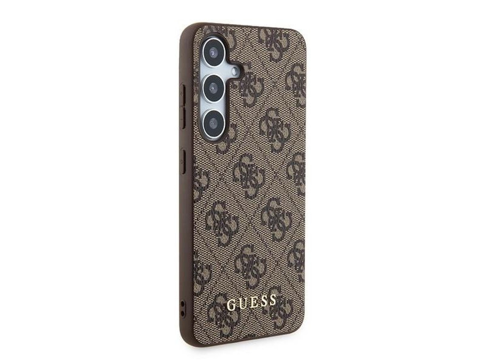 Capa Guess 4G Metal com Logo Dourado para Samsung Galaxy A35 - marrom