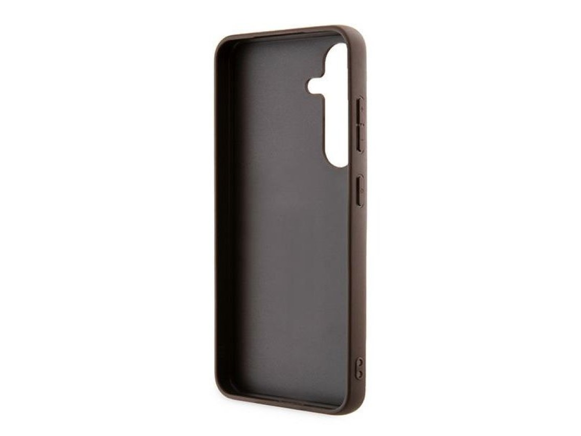 Capa Guess 4G Metal com Logo Dourado para Samsung Galaxy A35 - marrom