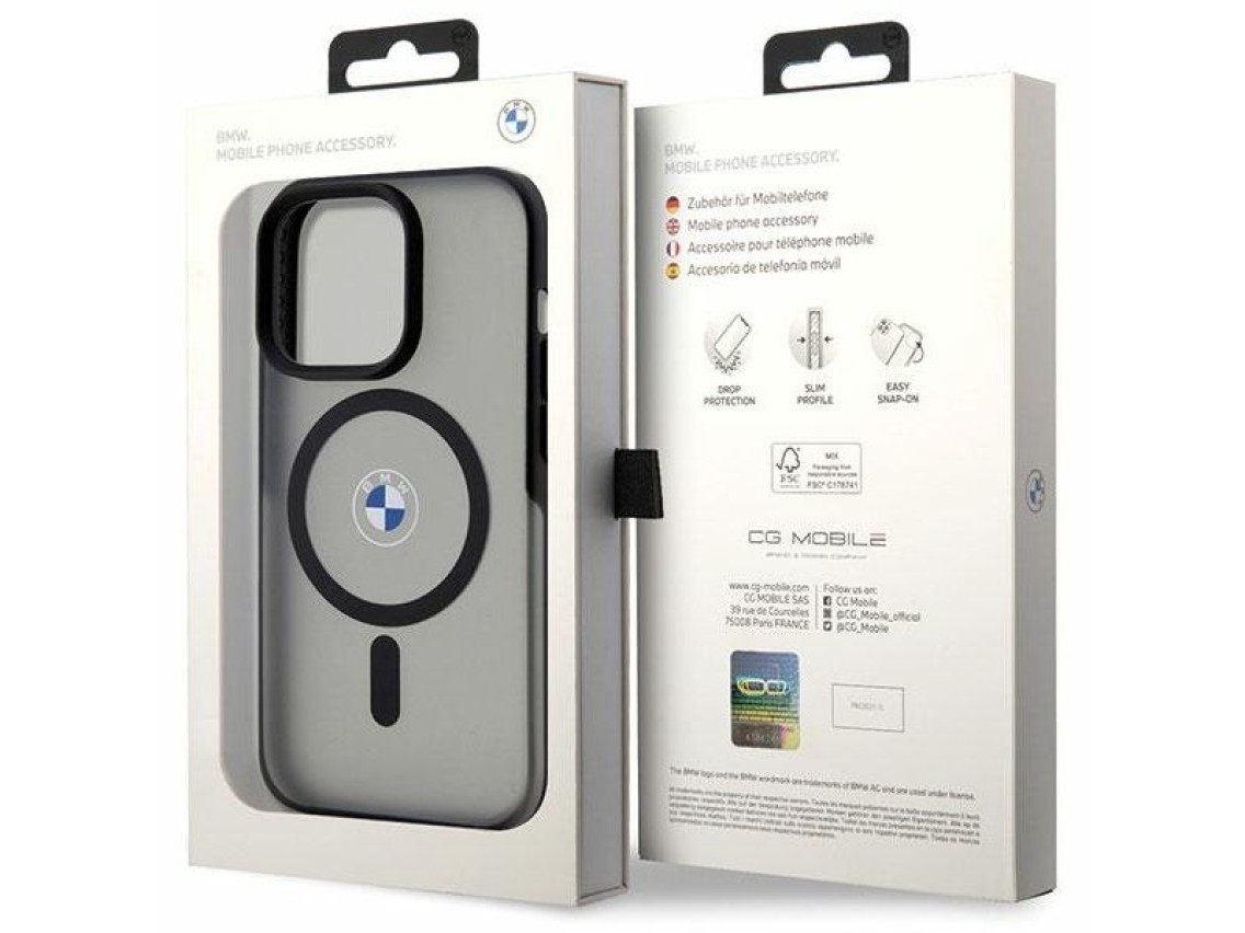 Funda BMW Signature MagSafe para iPhone 14 Pro Max - Negra