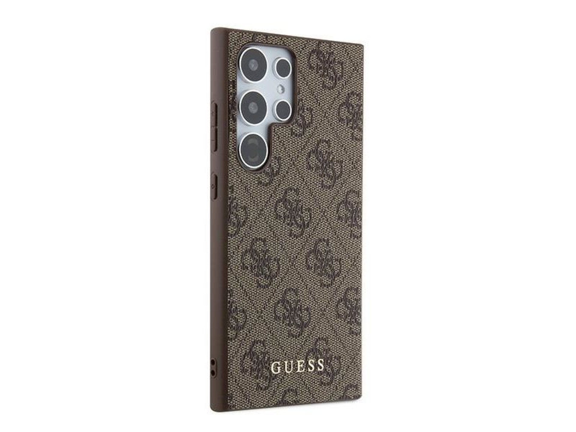 Funda Guess 4G Metal Gold Logo para Samsung Galaxy S24 Ultra - marrón
