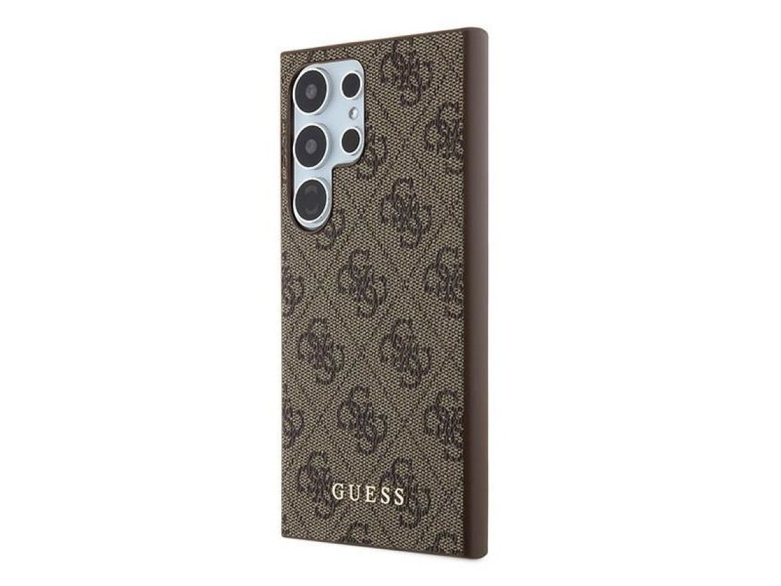 Funda Guess 4G Metal Gold Logo para Samsung Galaxy S24 Ultra - marrón