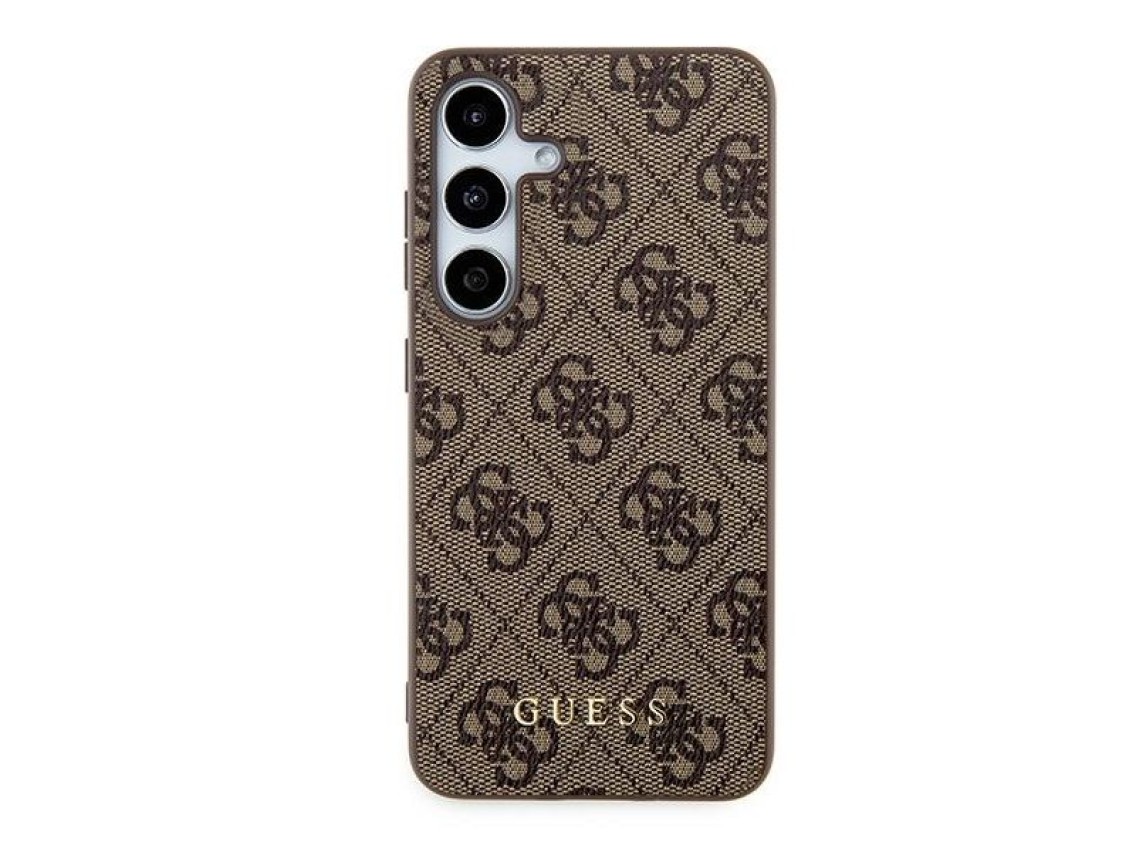 Guess 4G Metal Gold Logo case for Samsung Galaxy S24 - brown
