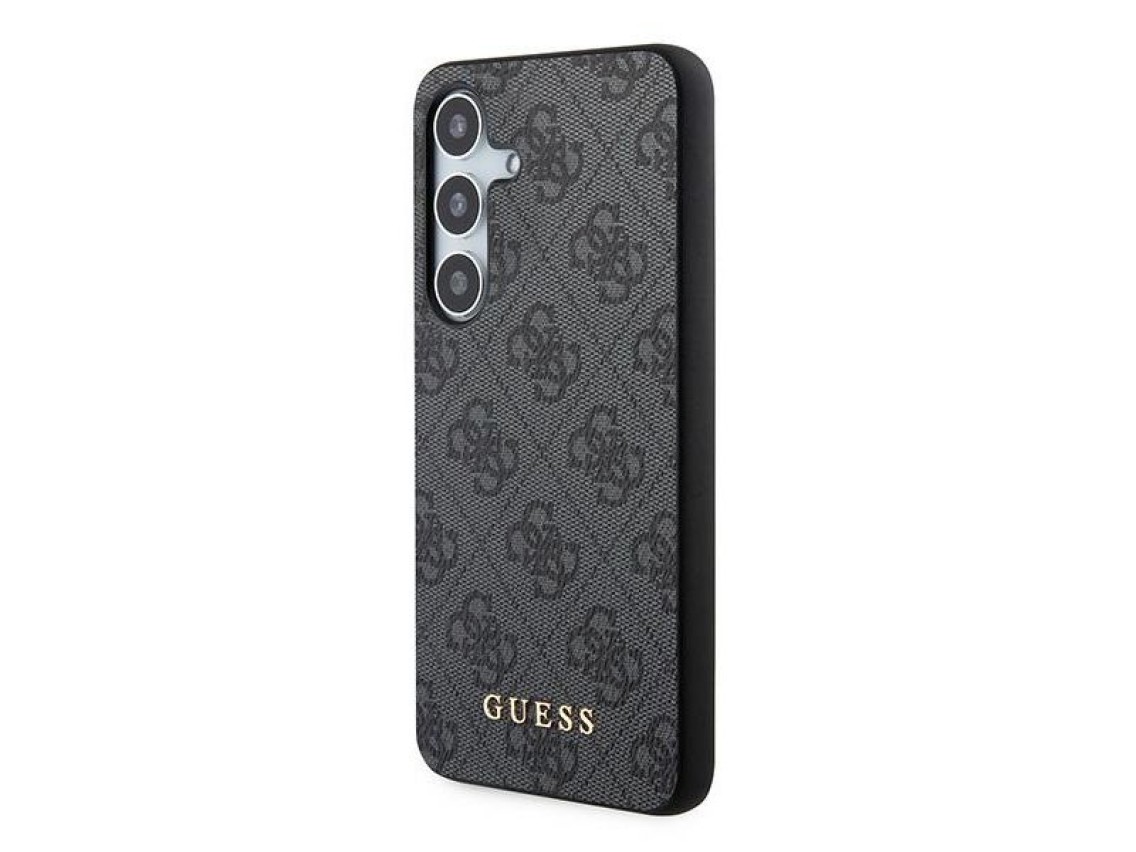 Capa Guess 4G Metal com Logo Dourado para Samsung Galaxy S24 - preta