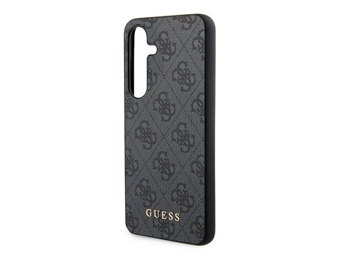 Capa Guess 4G Metal com Logo Dourado para Samsung Galaxy S24 - preta