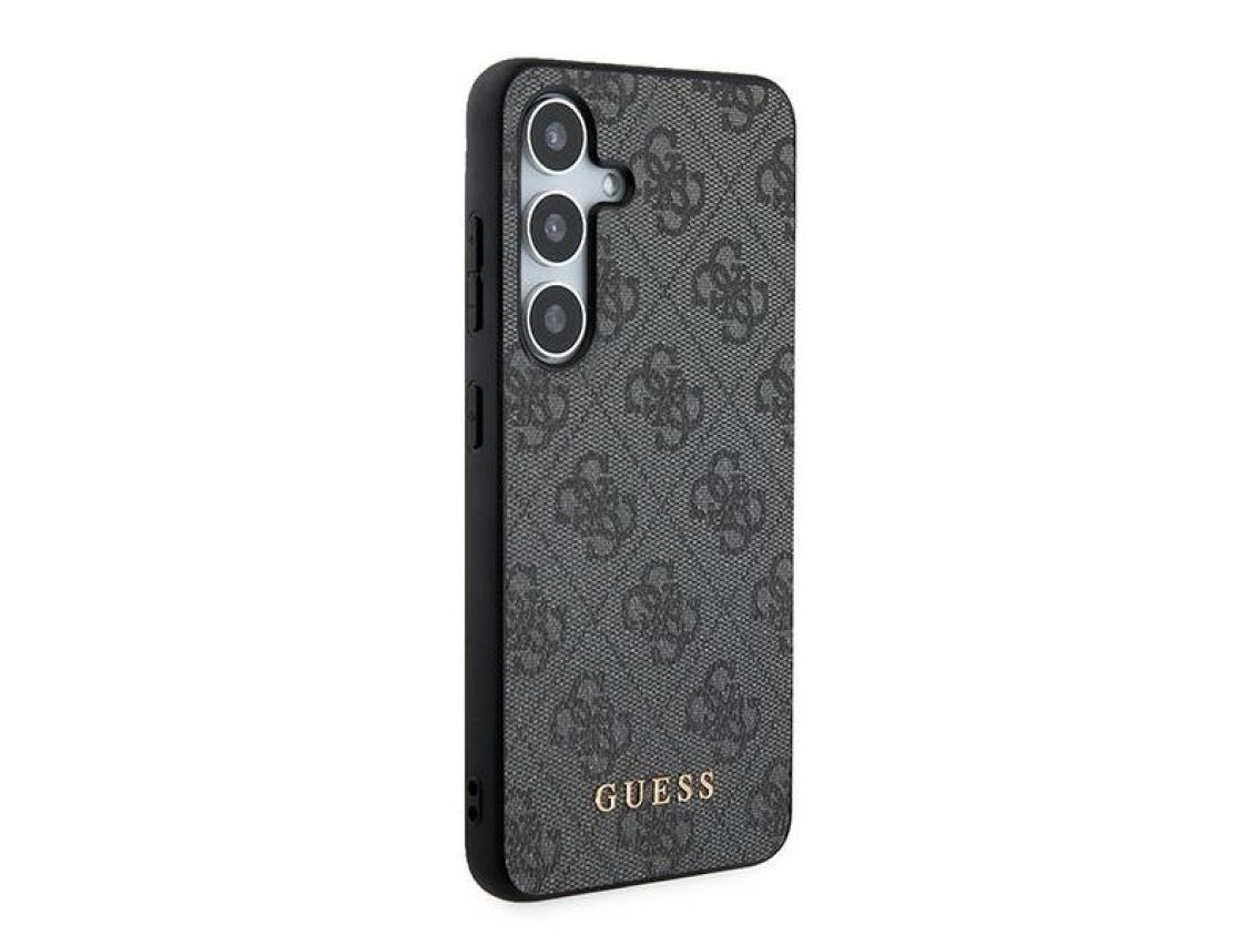 Capa Guess 4G Metal com Logo Dourado para Samsung Galaxy S24 - preta