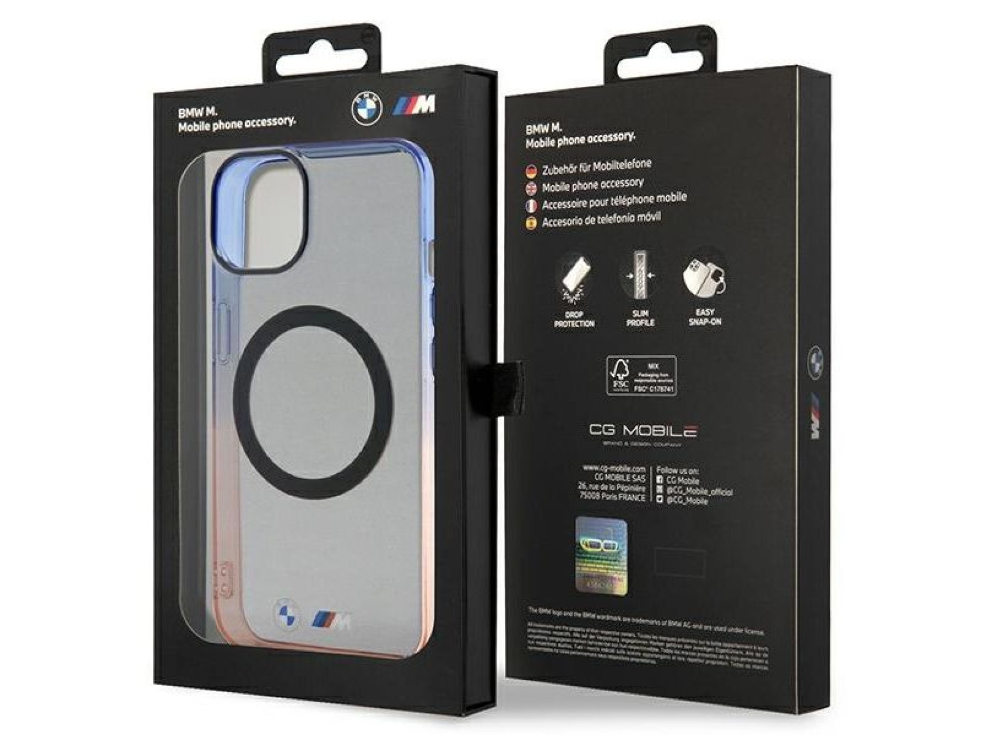 Capa MagSafe BMW Gradient Bumper para iPhone 14 Plus - cinza