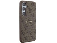 Guess 4G Collection Leather Metal Logo MagSafe case for Samsung Galaxy S24+ - brown Guess 4G Collection Leather Metal Logo MagSafe case for Samsung Galaxy S24+ - brown
