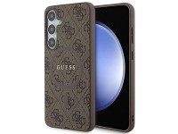 Guess 4G Collection Leather Metal Logo MagSafe case for Samsung Galaxy S24+ - brown Guess 4G Collection Leather Metal Logo MagSafe case for Samsung Galaxy S24+ - brown