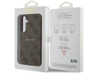 Guess 4G Collection Leather Metal Logo MagSafe case for Samsung Galaxy S24+ - brown Guess 4G Collection Leather Metal Logo MagSafe case for Samsung Galaxy S24+ - brown