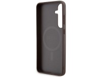 Guess 4G Collection Leather Metal Logo MagSafe case for Samsung Galaxy S24+ - brown Guess 4G Collection Leather Metal Logo MagSafe case for Samsung Galaxy S24+ - brown