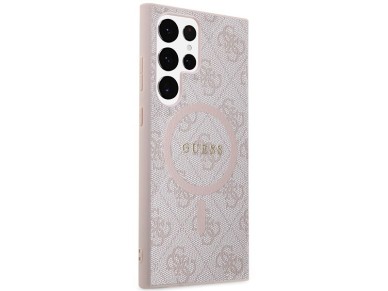 Guess 4G Collection Leather Metal Logo MagSafe Case for Samsung Galaxy S24 Ultra - Pink Guess 4G Collection Leather Metal Logo MagSafe Case for Samsung Galaxy S24 Ultra - Pink