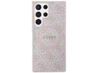 Funda Guess 4G Collection de cuero con logo metálico y MagSafe para Samsung Galaxy S24 Ultra - Rosa Funda Guess 4G Collection de cuero con logo metálico y MagSafe para Samsung Galaxy S24 Ultra - Rosa