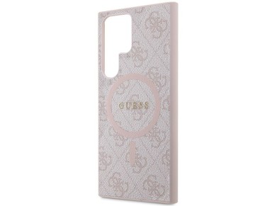 Guess 4G Collection Leather Metal Logo MagSafe Case for Samsung Galaxy S24 Ultra - Pink Guess 4G Collection Leather Metal Logo MagSafe Case for Samsung Galaxy S24 Ultra - Pink