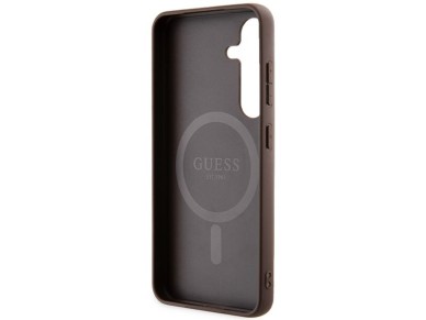 Guess 4G Collection Leather Metal Logo MagSafe Case for Samsung Galaxy S24 - Brown Guess 4G Collection Leather Metal Logo MagSafe Case for Samsung Galaxy S24 - Brown