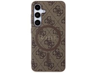 Guess 4G Collection Leather Metal Logo MagSafe Case for Samsung Galaxy S24 - Brown Guess 4G Collection Leather Metal Logo MagSafe Case for Samsung Galaxy S24 - Brown