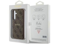 Guess 4G Collection Leather Metal Logo MagSafe Case for Samsung Galaxy S24 - Brown Guess 4G Collection Leather Metal Logo MagSafe Case for Samsung Galaxy S24 - Brown