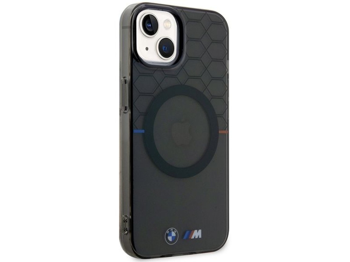 Case BMW BMHMP14SHGPK iPhone 14 6.1" grey/grey Pattern MagSafe