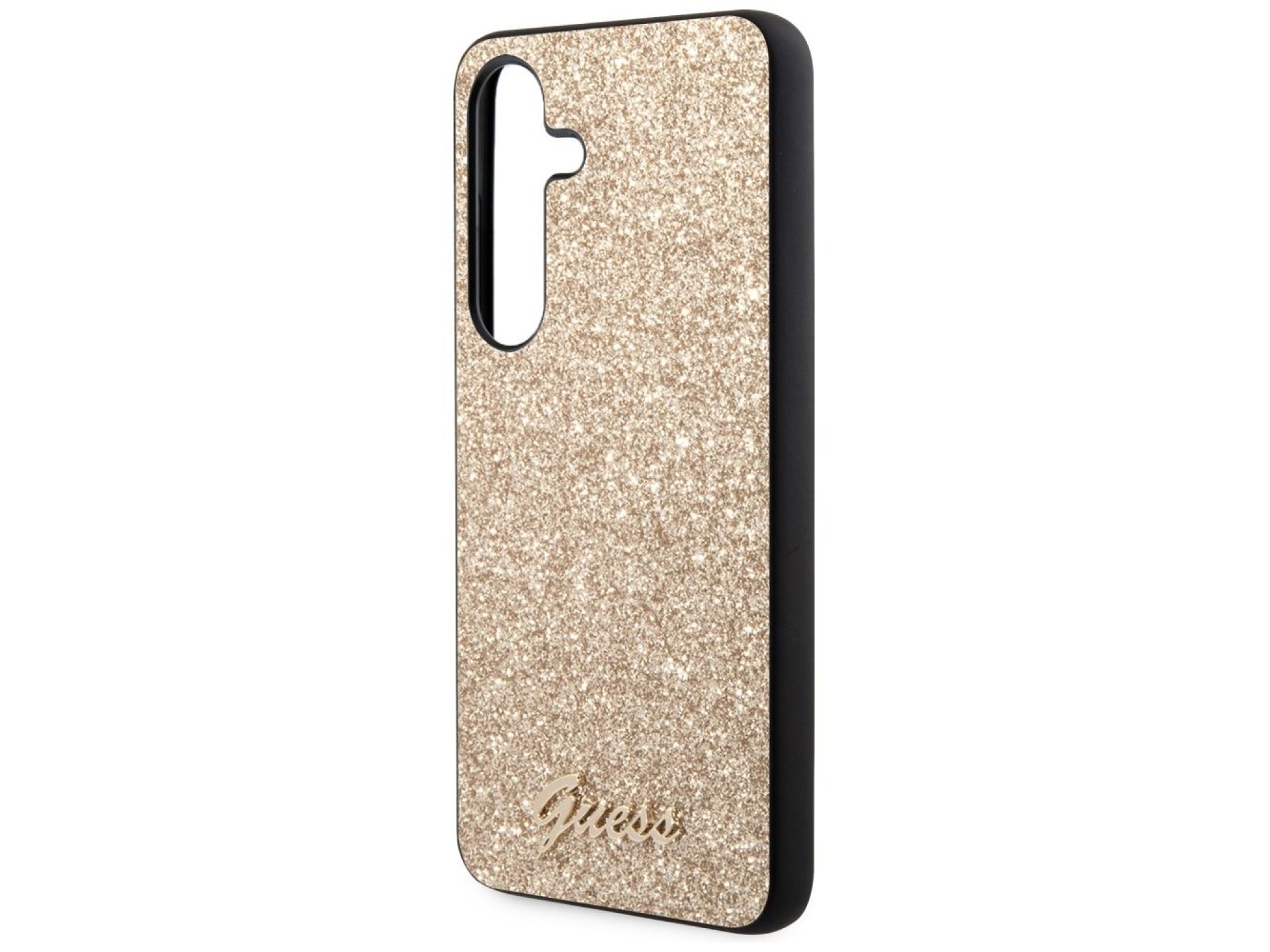 Capa Guess Glitter Script para Samsung Galaxy S24 - dourada
