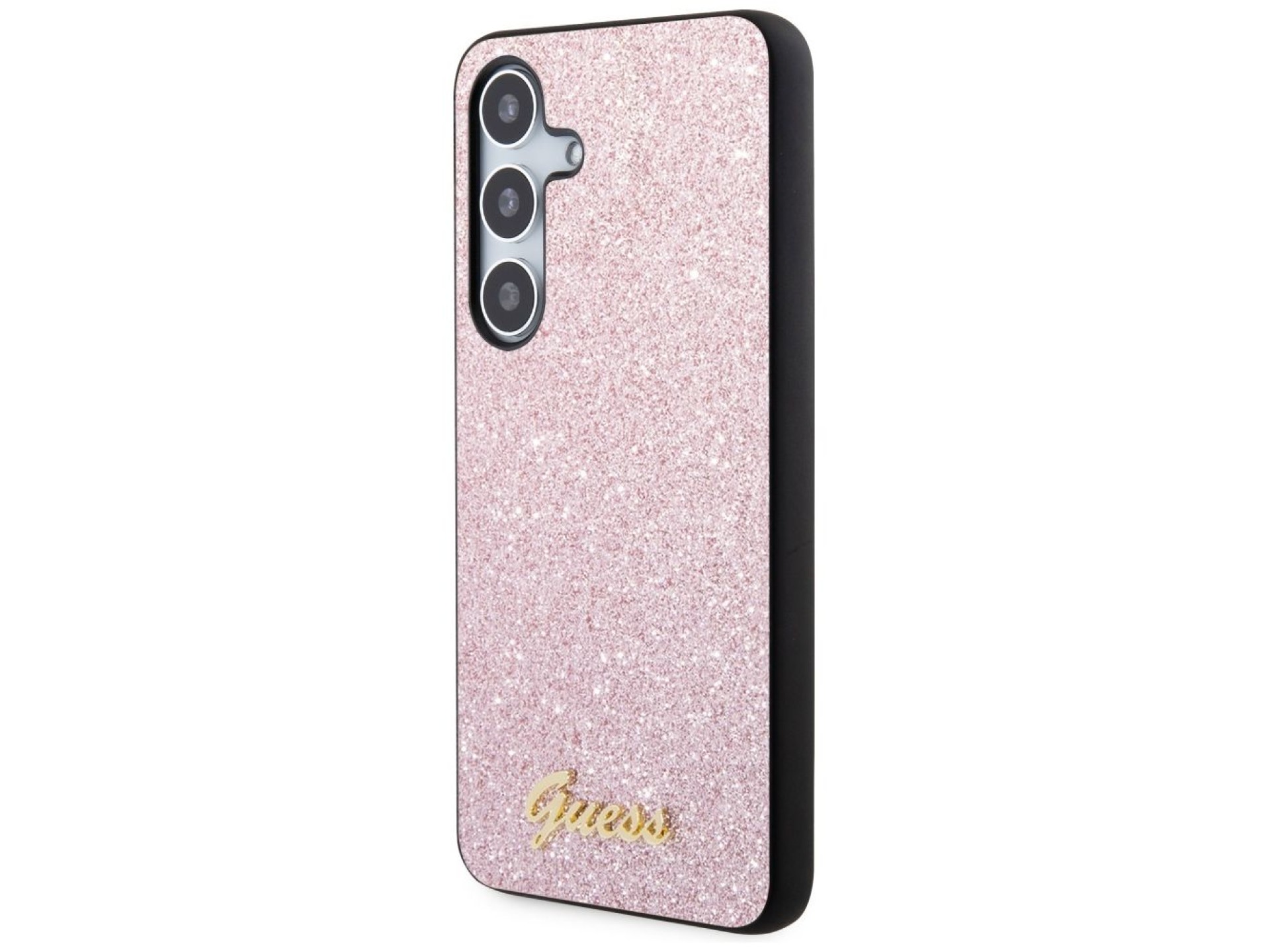 Guess Glitter Script Case for Samsung Galaxy S24 - Pink