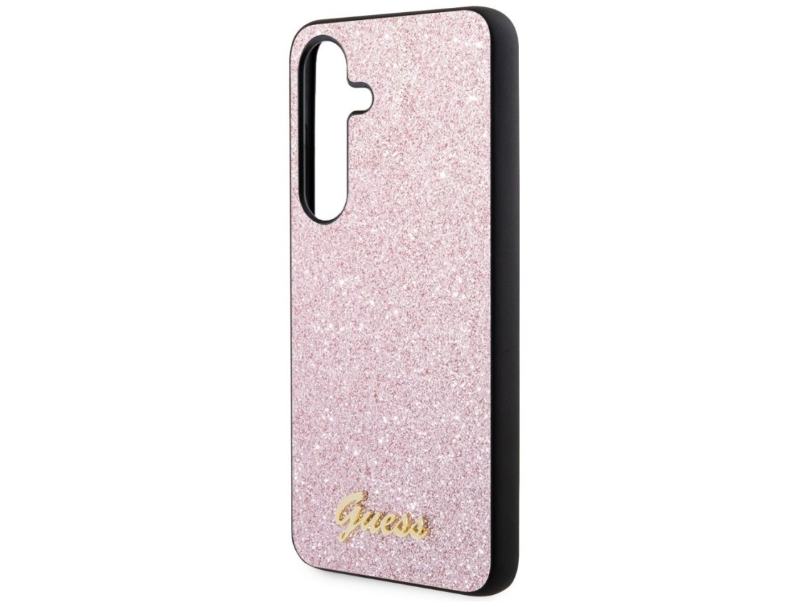 Guess Glitter Script Case for Samsung Galaxy S24 - Pink