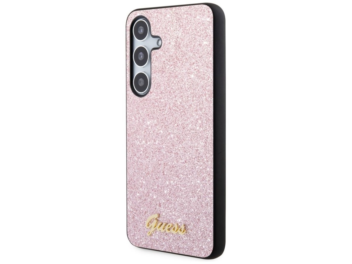 Guess Glitter Script Case for Samsung Galaxy S24 - Pink