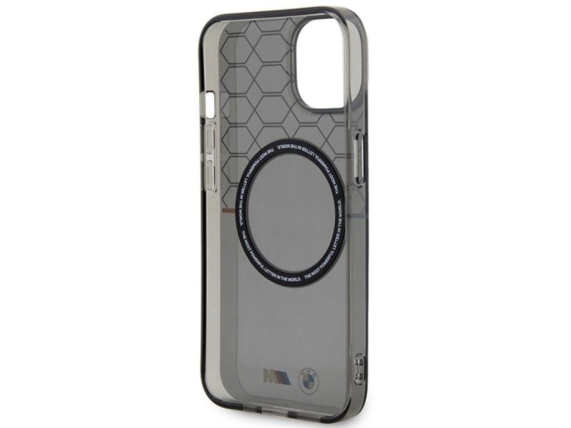 Case BMW BMHMP14SHGPK iPhone 14 6.1" grey/grey Pattern MagSafe