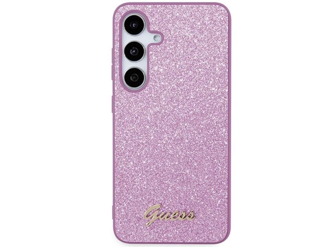 Guess Glitter Script case for Samsung Galaxy S24 - purple