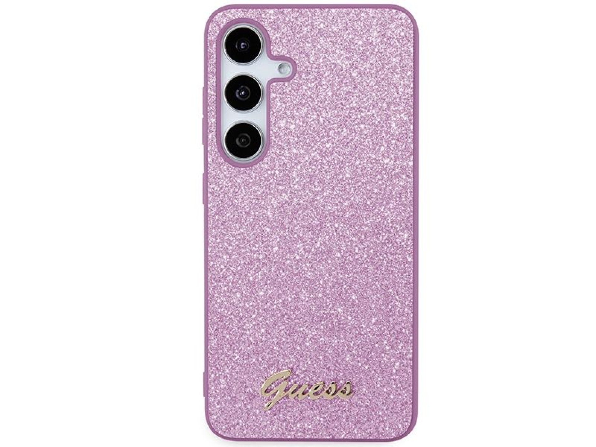 Guess Glitter Script case for Samsung Galaxy S24 - purple