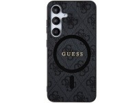 Capa Guess 4G Collection em couro com logotipo metálico e MagSafe para Samsung Galaxy S24 - Preta Capa Guess 4G Collection em couro com logotipo metálico e MagSafe para Samsung Galaxy S24 - Preta