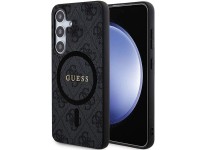Capa Guess 4G Collection em couro com logotipo metálico e MagSafe para Samsung Galaxy S24 - Preta Capa Guess 4G Collection em couro com logotipo metálico e MagSafe para Samsung Galaxy S24 - Preta