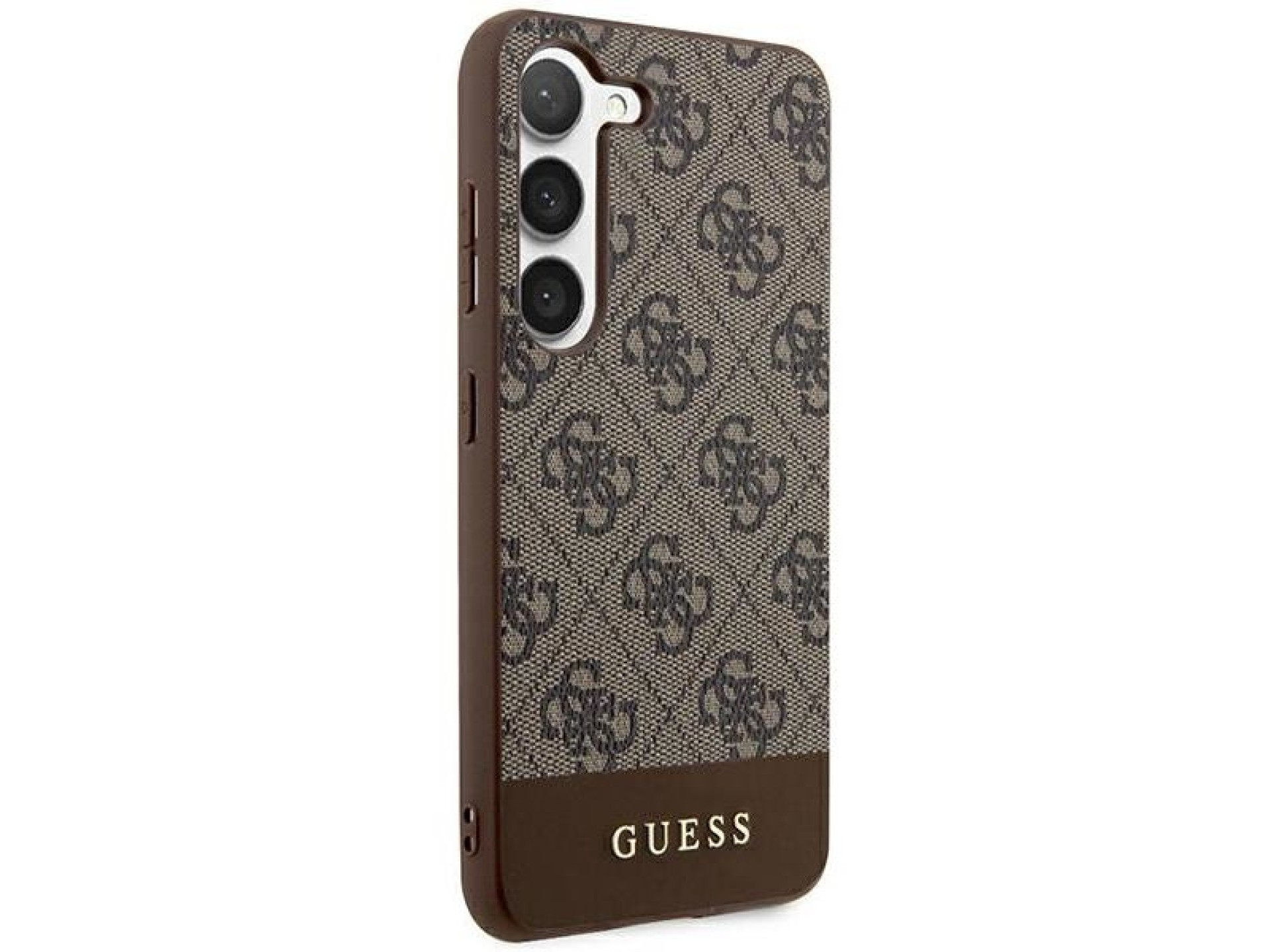 Capa Guess 4G Stripe Collection para Samsung Galaxy S24+ - marrom