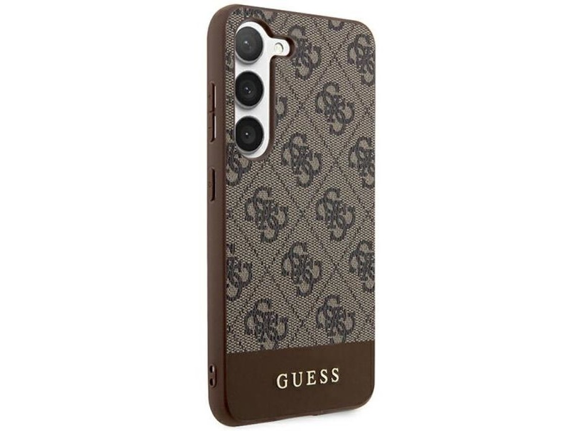 Capa Guess 4G Stripe Collection para Samsung Galaxy S24+ - marrom