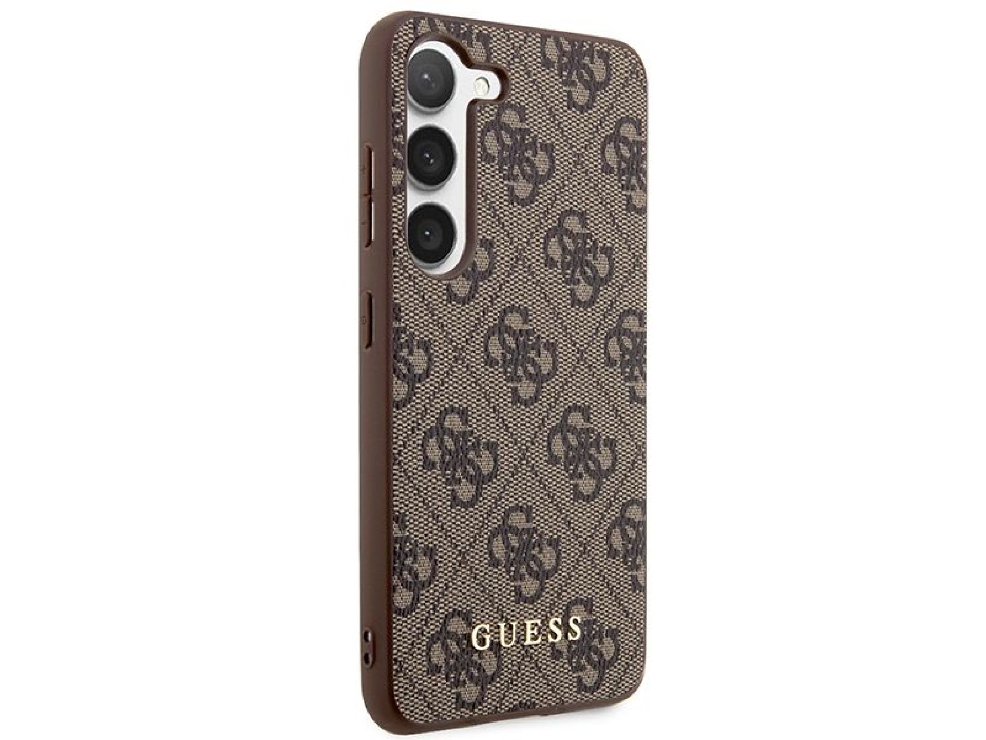 Capa Guess 4G Metal com Logo Dourado para Samsung Galaxy S24+ - marrom