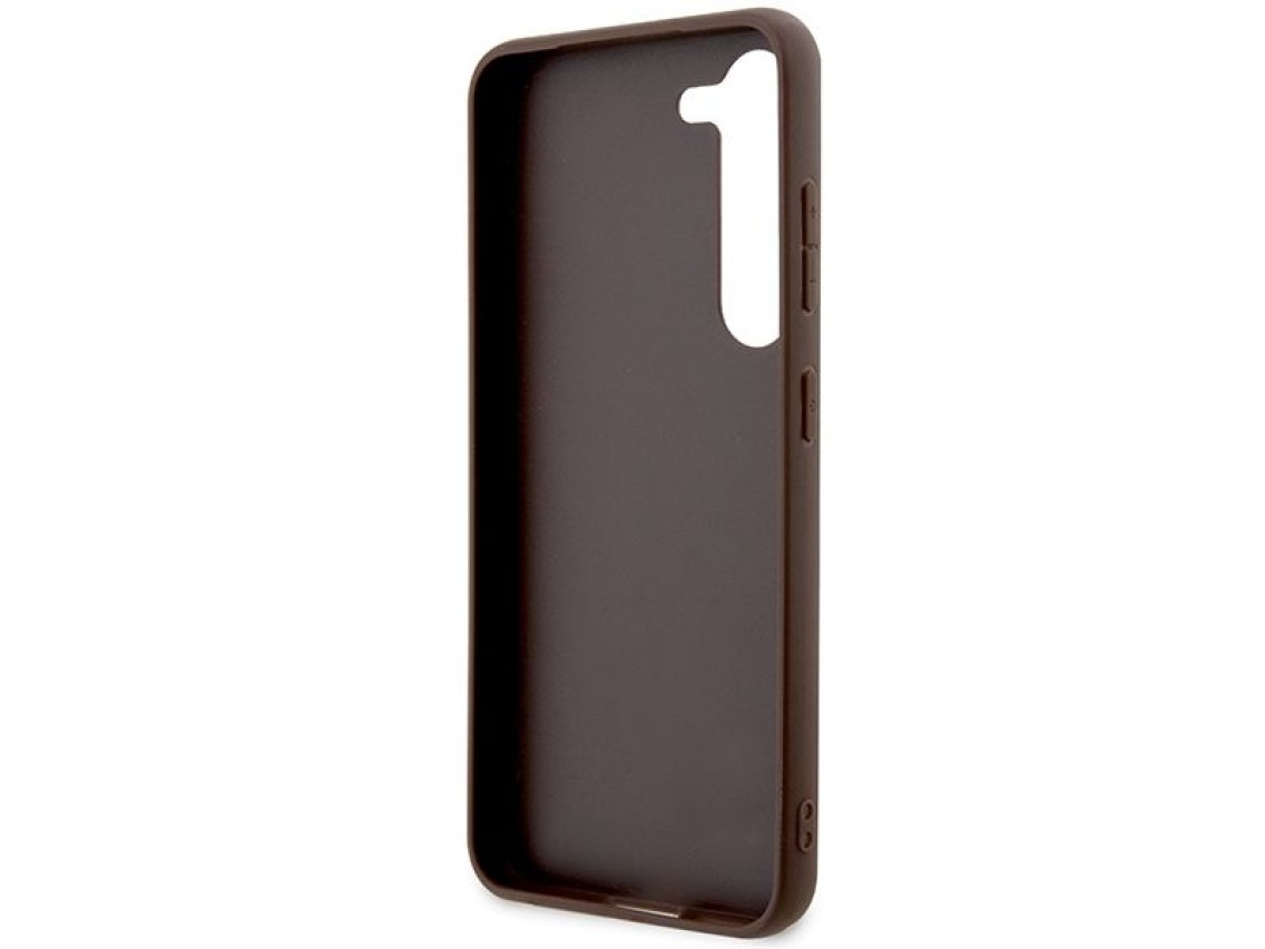 Capa Guess 4G Metal com Logo Dourado para Samsung Galaxy S24+ - marrom