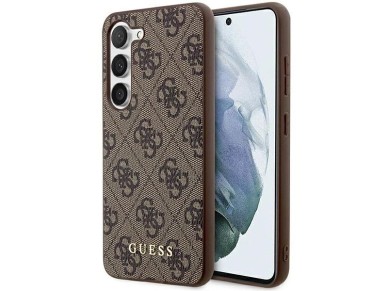 Capa Guess 4G Metal com Logo Dourado para Samsung Galaxy S24+ - marrom