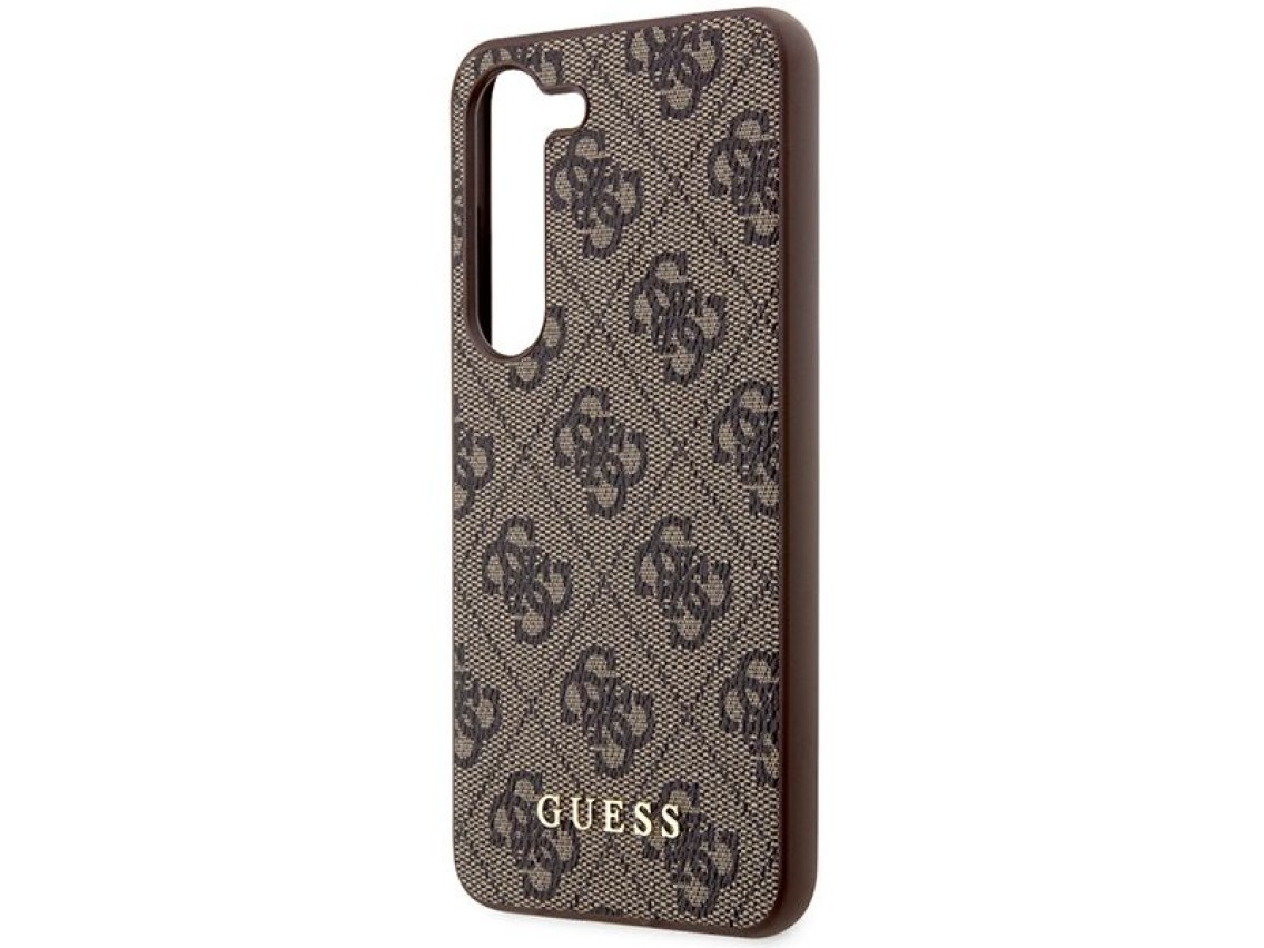 Capa Guess 4G Metal com Logo Dourado para Samsung Galaxy S24+ - marrom