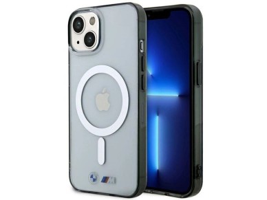 Funda BMW BMHMP14SHCRS para iPhone 14 de 6,1" con carcasa rígida transparente y anillo plateado MagS Funda BMW BMHMP14SHCRS para iPhone 14 de 6,1" con carcasa rígida transparente y anillo plateado MagS