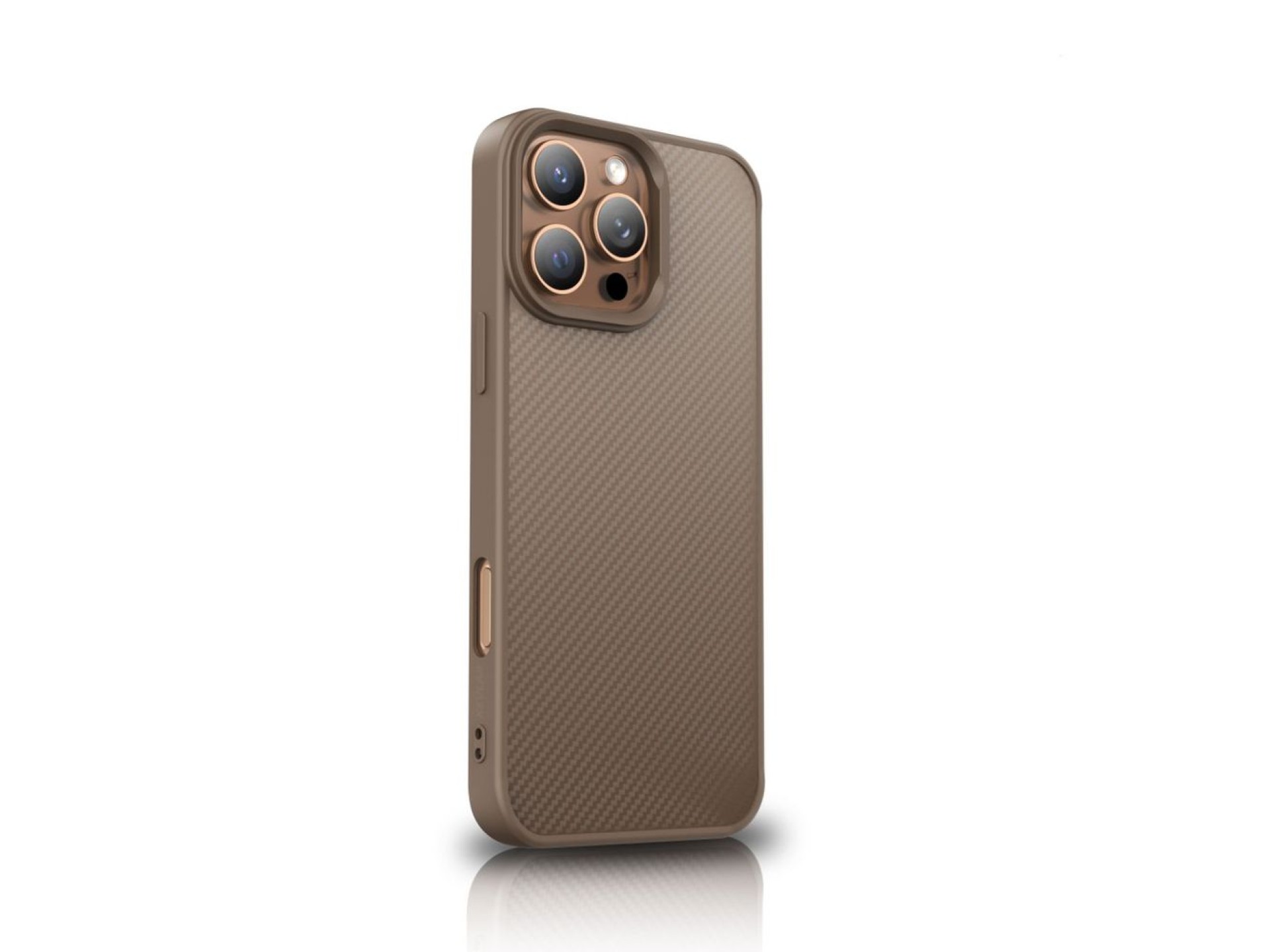 Wozinsky Carbon Fiber Case with MagSafe for Samsung Galaxy S25 - Brown