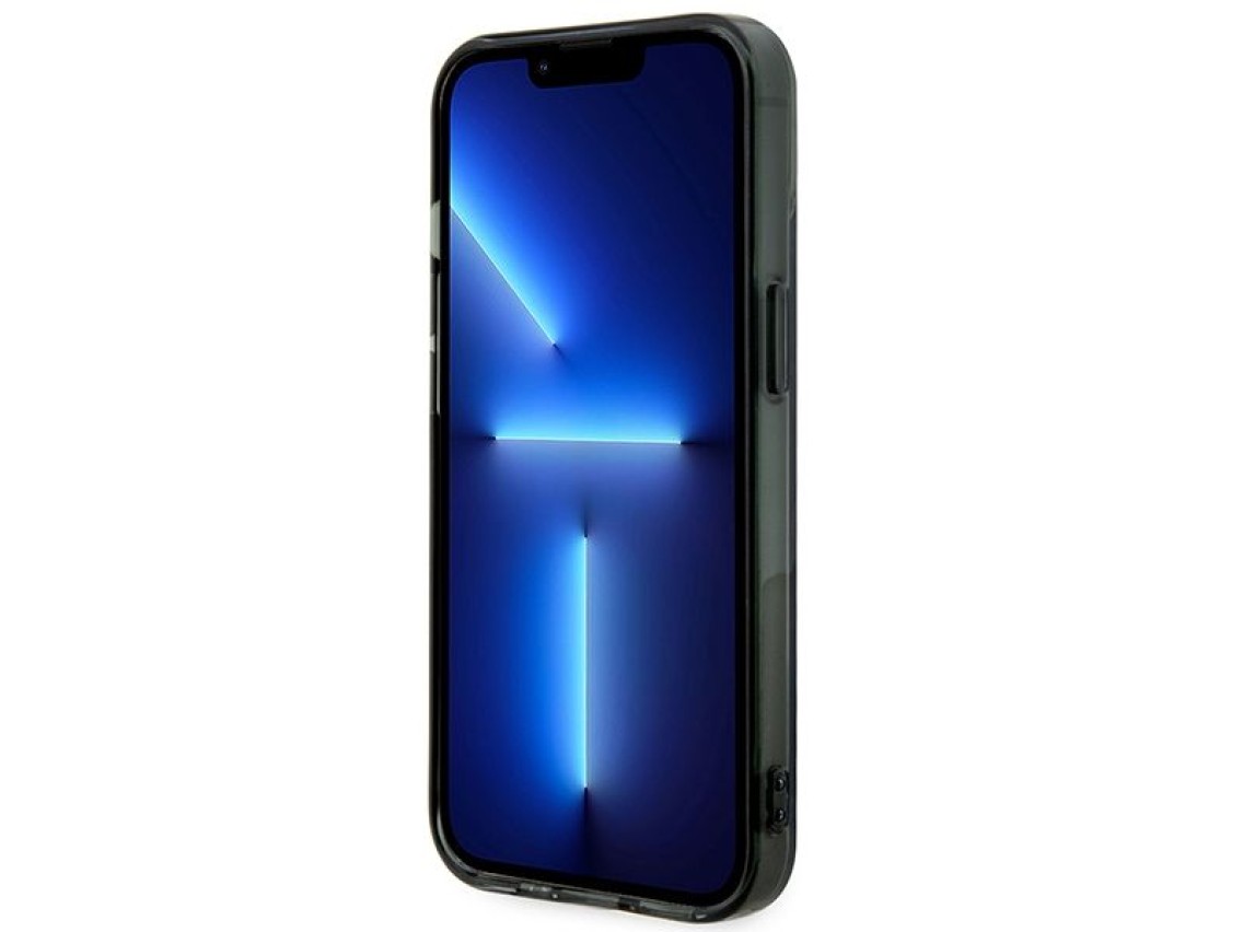 Capa rígida transparente BMW BMHMP14SHCRS para iPhone 14 de 6,1 polegadas com anel prateado e MagSaf