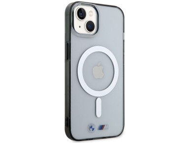 BMW Silver Ring MagSafe case for iPhone 14 Plus - transparent