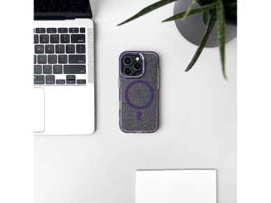 Wozinsky Glitter Case MagSafe for Samsung Galaxy S24 FE - Purple with Glitter Wozinsky Glitter Case MagSafe for Samsung Galaxy S24 FE - Purple with Glitter